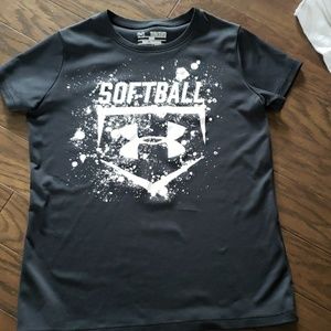 Girls Under Armour softball tee